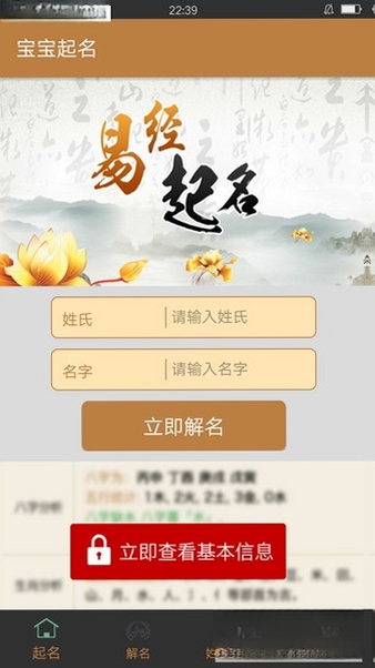 宝宝起名运行截图
