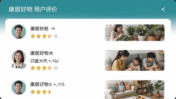 ���Ӻ����û����۽��棬չʾ������ͼƬ�������б����û�ͷ����Ǽ����������ɼ��������԰�ɫΪ����������ɫ��׺��Ӫ���������������Χ