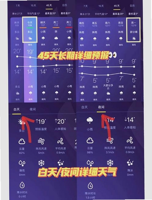准点本地天气预报运行截图