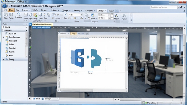 Microsoft Office SharePoint Designer 2007 �������ͼ��չʾ���ӻ������ͼ�빤���䲼�֣��ִ��칫�����������߷ֱ��ʣ�����չʾ��������