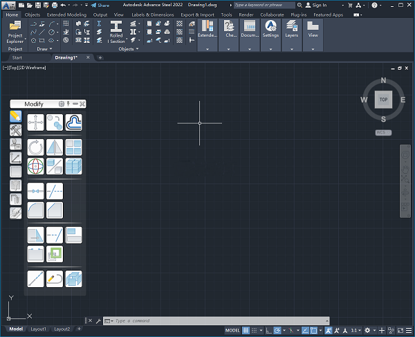 Autodesk Advance Steel 2022中文免费版运行截图