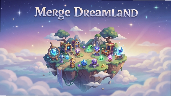 չʾMerge Dreamland������Ϸ���棬�����������λõ��죬������ɢ���Ÿ��ַ����������Ʒ�������ǽ�����ǿպ��ƺ���ɫ�����Ψ����ϸ�ڷḻ���ʺ���Ϊ��Ϸ����ͼ