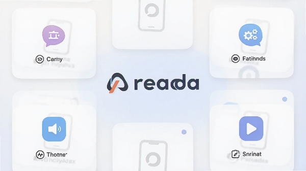 Areada Ӧ��������Ԥ��ͼ��չʾ��Ƭʽ���ܲ��֣�����Ϊǳɫ���䣬������ʾAreadaƷ�Ʊ�ʶ����Ĺ���ͼ�꣬���������ִ����ʺ���Ϊ��������վ��ͼ