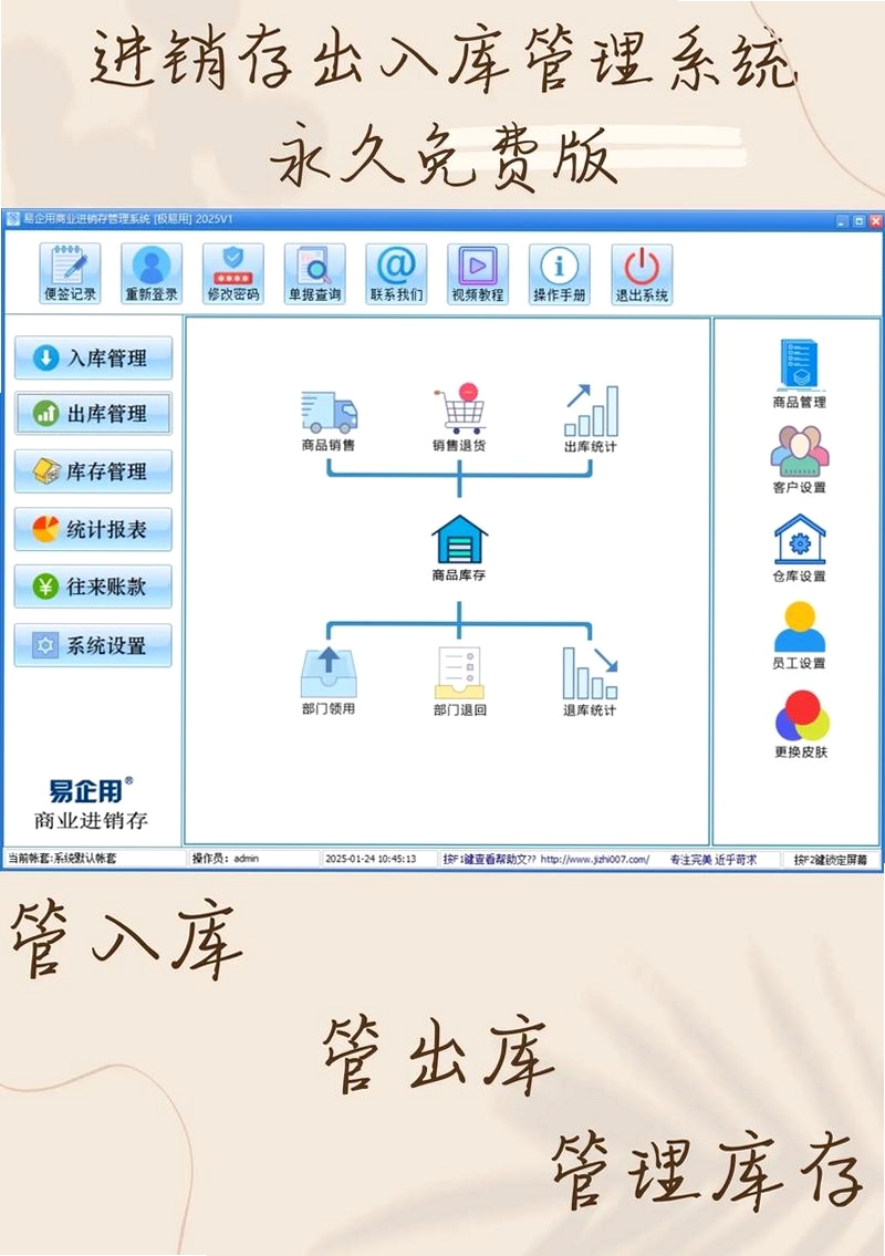 拓思商品进销存管理系统运行截图
