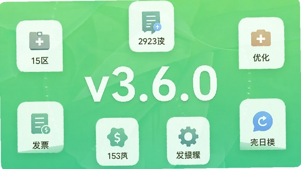 ���Ƽ�������־ʾ��ͼ��չʾ�°汾����ͼ�꣬����Ϊ������ɫ���䣬������ʾ��v3.6.0����������Χ������������Ʊ���Ż���Сͼ�꣬����Լ�ִ�