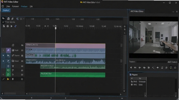 չʾAVS Video Editor�������ͼ������۽��������ʱ���߱༭������Ҳ��Ԥ�����ڣ�����Ϊ��ɫϵ������������������������רҵ������Ԫ�������ɱ�