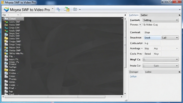 չʾMoyea SWF to Video Pro�������ͼ�����Ϊ�ļ��б����Ҳ�Ϊת��������壬������������������Ϊǳ��ɫ����̨��ͻ����������Moyea SWF to Video Pro���������16:9��ϸ�ڷḻ��