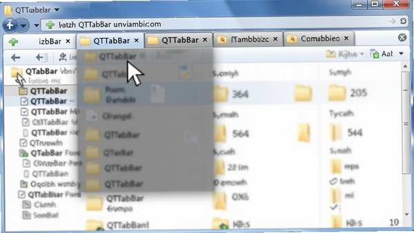 QTTabBar���ǩҳ������ʾ������ļ��б�ǩ������ʾ����Դ���������ڶ����������ͣ����һ����ǩ������Ϊģ�����ļ����б���ͻ����ǩ�л��ı����