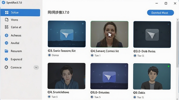 同步推3.7.0主界面截图,左侧为功能导航栏,右侧展示软件资源列表,整体采用蓝白配色,现代简约风格,界面清晰明亮