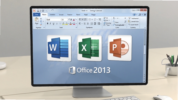 Office 2013主界面展示,现代风格的办公软件启动画面,包含Word、Excel、PowerPoint图标,背景为干净的浅色工作台,整体氛围专业且明亮,高清数字渲染
