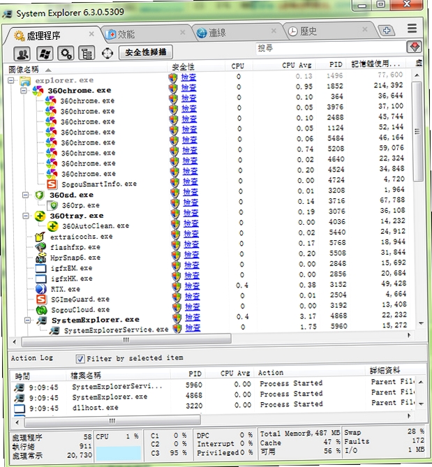SystemExplorer运行截图
