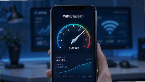 WiFi��˳Կ�����ٲ��Թ���Ԥ��ͼ��������ʾ�ֻ�����������ٵĶ������棬���ٶ�ָ���ʵʱ�������ߣ�����ģ������ͻ��ǰ�����Ƽ�����ɫ������רҵ���Ч