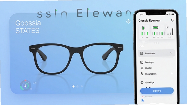 Glossia Eyewear�����۾�����Ӧ�������棬չʾ����״̬����ص��������ܲ˵�������Ϊ�ִ���Լ��񣬴�����͵���ɫ���䣬����ͻ���۾��������ֻ��������棬��������������ϸ�ڷḻ������Booguģ������