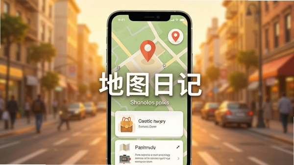 ��ͼ�ռ�����������չʾ���ֻ���Ļ����ʾ���ж�λ��ǵĵ�ͼ���ռǿ�Ƭ�б���������ģ���ĳ��н־���ɫ����ů����������ƽ����ͻ������¼�㼣���ĺ��Ĺ��ܣ����������С���ͼ�ռǡ����������幹ͼ�����������ƶ���UIչʾ��