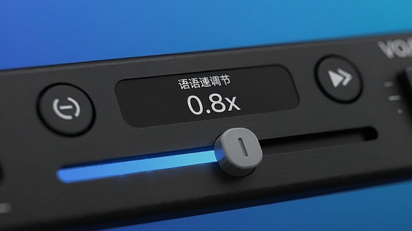 VOA����Ӣ�����ٵ��ڹ�����д������������������ʾ��ǰ����0.8x����Χ�м��١����ٰ�ť������Ϊ������ɫ��ͻ�����ڻ���