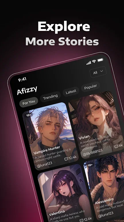 AfizzyAI虚拟对话聊天运行截图