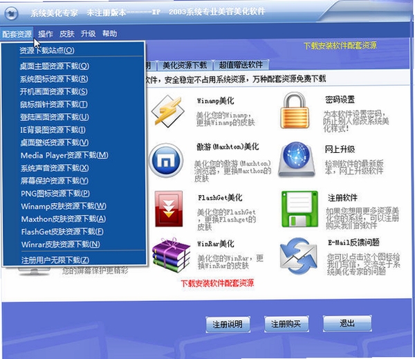 系统美化专家运行截图