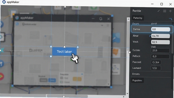appMaker��קʽ���������������ʾ���������קһ����ť������������룬��������ʾ����ο��ߣ��Ҳ�������������ʾλ����ߴ���ֵ����������appMaker��ʾ�ڴ��ڱ�����