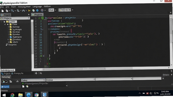 phpdesigner(���������ð�)�����������ͼ��չʾ����༭������Ŀ�ļ����͵��Կ���̨�����岼�֣���������רҵ������Ϊ��ɫ�༭�����⣬Windows���滷��