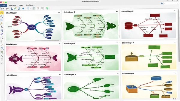 MindMapper�������õĶ��ֵ�ͼ������ʽչʾ������˼ά��ͼ�����ͼ����״ͼ�ȣ����������ڻ����ϣ�ɫ�ʷ���