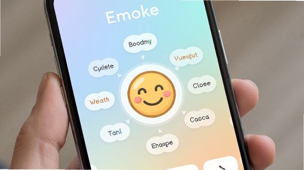 EmokeӦ��������Ԥ�����ֻ���Ļ��ʾ��Լ������ѡ����棬����Ϊ��͵Ľ���ɫ��������һ��΢Ц�Ŀ�ͨ����ͼ�꣬��Χ�����������ǩ�������������������������࣬ͻ��������¼�ĺ��Ĺ��ܣ���������������ͼ