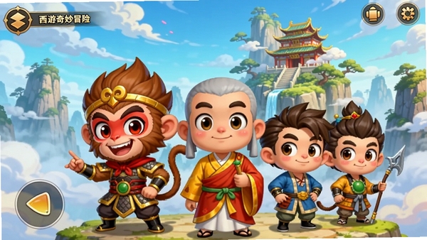 ��������ð����Ϸ���廭�棬Q�����������ɮʦͽ����վ���������ƵĻ���ɽǰ�������й��������ƣ�ɫ���������ޣ���ɫ����������UI�����࣬������ͨ�ɰ����ʺ��ֻ�����չʾ