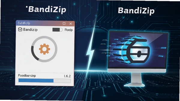 Bandizipѹ�����ʶԱ�ʾ��ͼ�����������ʾ��ͳ������ѹ���Ȼ������Ҳ���ʾBandizip������ɣ��������ÿƼ���������ͻ���ٶ�����
