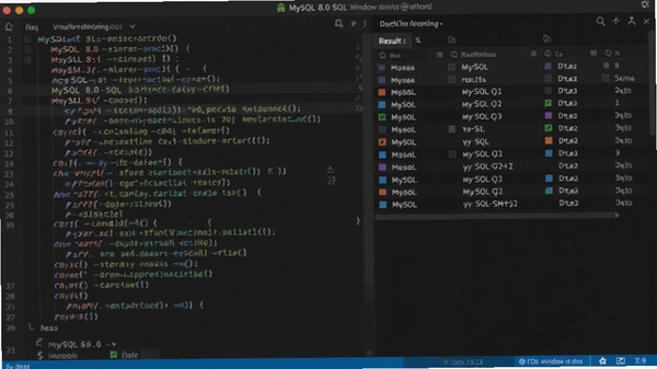 MySQL 8.0 SQL���ں�����CTE��ѯʾ��ͼ��������ʾ����༭���ж��в�ɫSQL��䣬�Ҳ�Ϊ��ѯ������񣬱���Ϊ��ɫ����༭�����ͻ��������������רҵ�У��������16:9