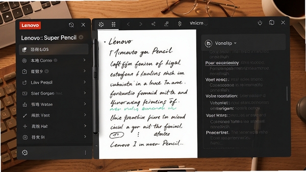 Lenovo Super Pencil �ʼǹ�������ʾ��ͼ�����Ϊ�����б����Ҳ�Ϊ��д�ʼ�������תд���ֶ������򣬱���Ϊľ������������ɫ����ů��ǿ�����ػ��洢���Ч�������ԡ�