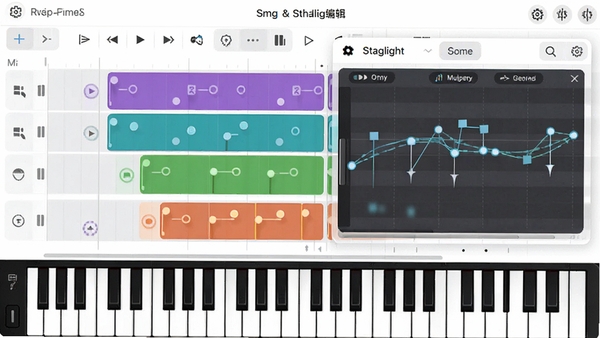 Stagelight���ܺ��ұ༭���棬��ʾ���ҹ�����������������ڣ�������ټ���λ�ڵײ���������ɫ���ޣ������Ѻã�����Ϊ��ɫ��ͻ��������������
