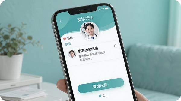 ���������������棬�ֻ���Ļ����ʾҽ��ͷ�񡢻����������顢���ٻظ���Ԫ�أ����������º͵�����ɫ��������רҵ�밲��