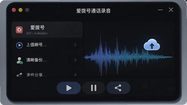 ������ͨ��¼�����棬��ʾ¼���ļ��б������в��š���ͣ��������ť������Ϊ��ɫ������ͼ��̬��ʾ��ͻ��¼�������Ⱥ��Ʊ���ͼ�꣬����Ƽ���ǿ