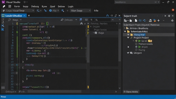 Visual Studio ���ɿ�������������ȫ��Ԥ��ͼ����ɫ���⣬������༭����ʾC#�﷨�������Ҳ���������Դ�������г���Ŀ���������˵����������������а�ť�������黯ͻ���������棬������רҵ���ִ�