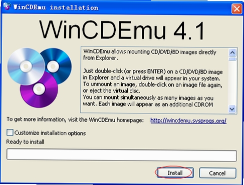 WinCDEmu���н�ͼ