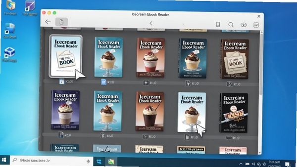 Icecream Ebook Reader ���������鼮�Ľ��棬չʾ����������ļ�����ק���������ڣ�������Զ������鼮��������ͼ������Ϊ���ĵ������棬��������