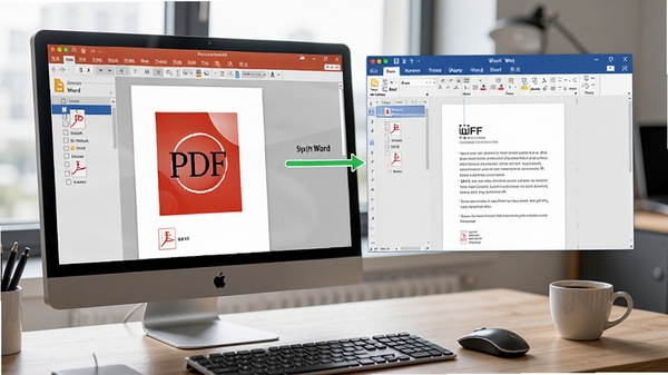 ���PDFת����ʦ��ʽת��������ʾ��������Ļ��ʾPDFתWord��ת�����̣����ΪԭʼPDF�ļ����Ҳ�Ϊת�����Word�ĵ�����������չʾ�ļ��б���ת��������������Ϊ�ִ��칫�����м��̡�����һ�����ȣ����дʵ����Ӱ��Ȼ
