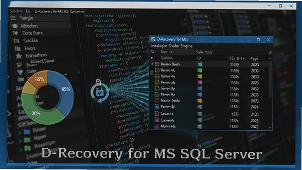 D-Recovery for MS SQL Server��������Ԥ��ͼ��չʾ������ɨ���������ڹ����У���������ɫ���뱳��Ϊ�������������г�ɨ�赽�����ݱ����ơ�������ҳ����Ϣ������в�ɫ��ͼչʾ���������ȣ����������ɫ����ɫΪ��ɫ����ǿ�������������޸����̣�������ƫ��רҵ���ݿ�������ߣ�ϸ�ڷḻ��֧����ҵ������ͼ�ʸ�