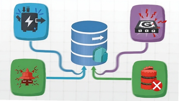 D-Recovery for MS SQL Server�޸�����ʾ��ͼ����������Ϊ���ݿ�ͼ�꣬��Χ���ƶ����𻵳�����ʸ��ͼ�꣬����ͻȻ�ϵ硢���̻�����������������ɾ����ͼ���·��������߻�����޸����ģ�����Ϊ��͵�ǳ��ɫ����������Ƽ��ֱ�ۣ��ʺϼ����ĵ���ͼ��ɫ����������η���