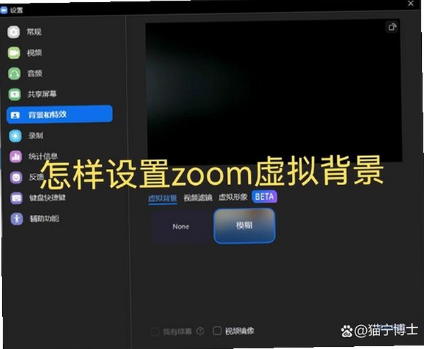 Zoom 虚拟背景设置
