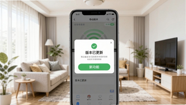 �ƶ�������Ѱ汾����ʾ��ͼ�������������ֻ�APP��ʾ���汾�Ѹ��¡�����������Ϊ��ػ����еĿ�����ɫ���������������С��¹��ܡ���ť���������ִ�����