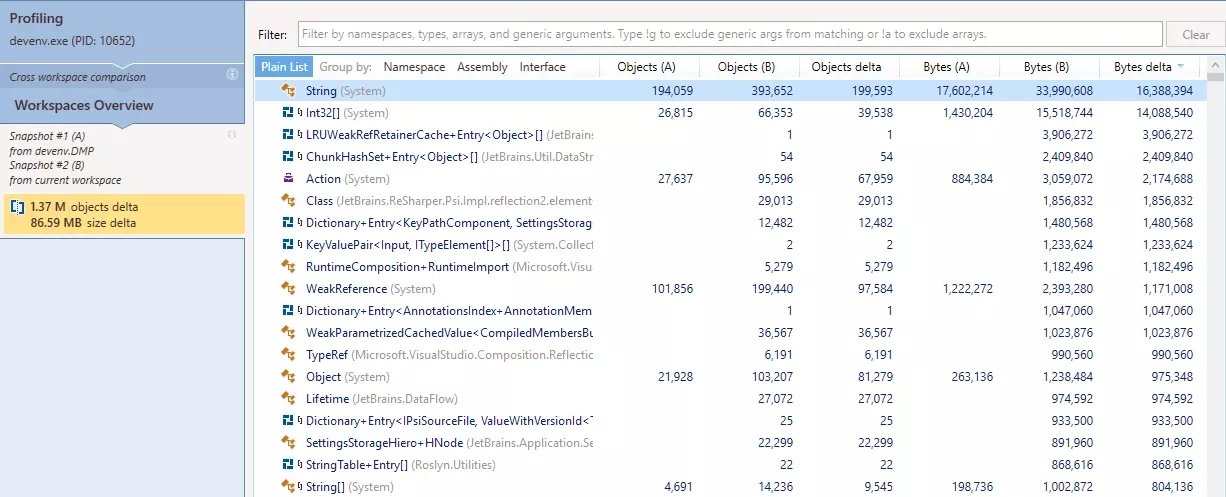 JetBrains DotMemory 2026中文正式版运行截图