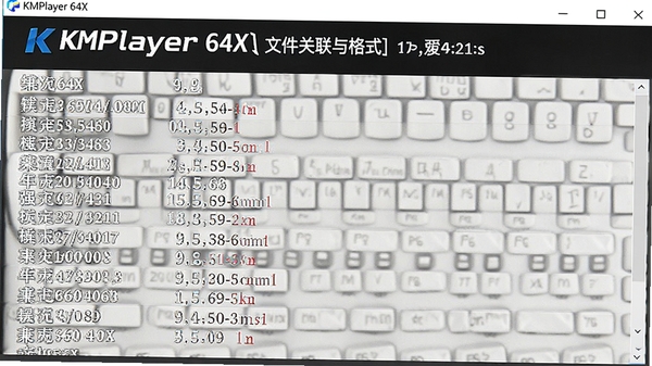 KMPlayer 64X 文件关联与格式支持列表,展示其强大的兼容性