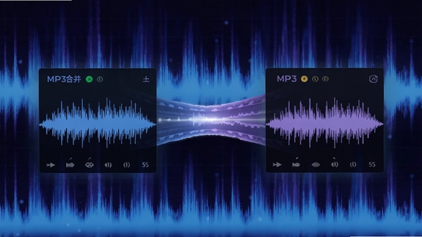 MP3�ϲ�������ϲ�����ʾ��ͼ������������ʾ������Ƶ�����ļ�����ͨ��һ��������ӣ�����Ϊ����Ƶ��ͼ��ɫ��������ɫΪ����ǿ���߱�����רҵ��