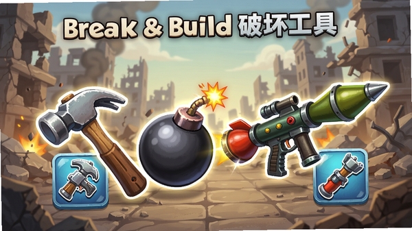 Break & Build�ƻ�����չʾͼ����������ڷ��Ŵ��ӡ�ը�������Ͳ�ȶ��ֵ��ߣ�����Ϊ���ƻ���ķ��泡��������ͼ����й���Ч�������ƫ��ͨдʵ��ͻ�����ߵĶ����Ժ��ƻ���