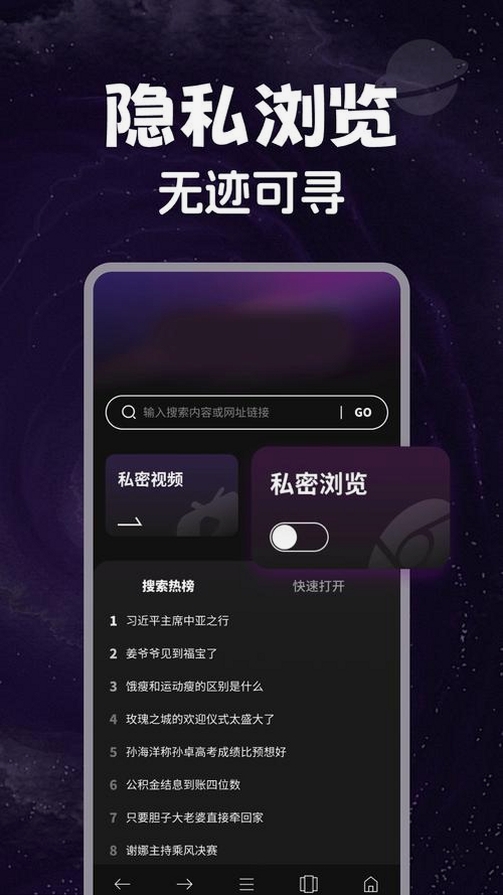 专属私密浏览器Pro运行截图