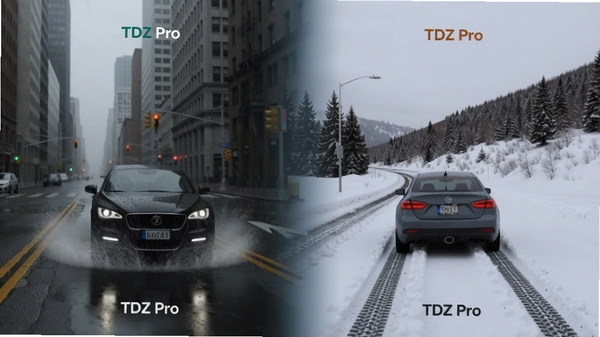 TDZ Pro��ͬ��������Ԥ��ͼ�����������������нֵ����Ҳ���ѩ��ɽ·���м��ý���ָ����������ֱ���ʻ�ڶ�Ӧ·���ϣ�չʾ����ˮ����ѩ����̥ӡЧ�������дʵ