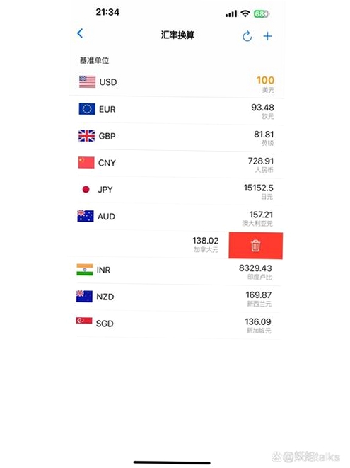 汇率小管家系统运行截图