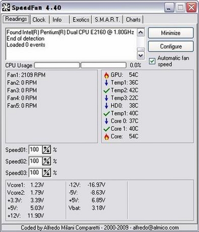 SpeedFan����ת�ٿ������н�ͼ