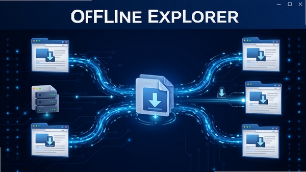 Offline Explorer ���ץȡ����ʾ��ͼ��������ʾ�����ҳ�ļ����ڱ��������أ��Զ�̬�������ӱ�ʾ���̴߳���������Ϊ�Ƽ�����ɫ����ͻ����Ч�������ص㣬������������