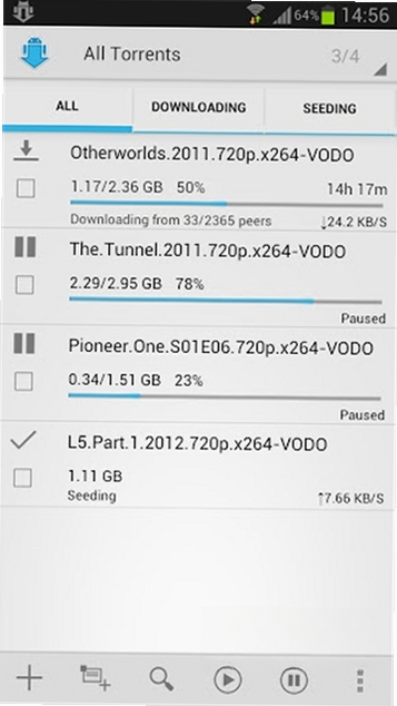 uTorrent�����������ع������н�ͼ